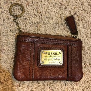 Fossil, leather ID coin purse